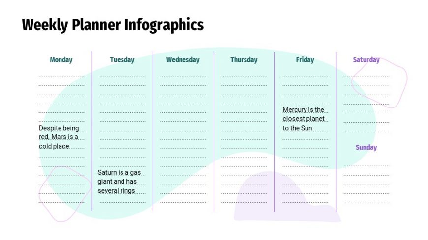 Weekly Planner Infographics