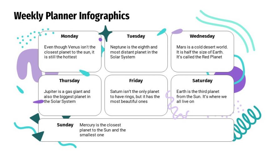 Weekly Planner Infographics