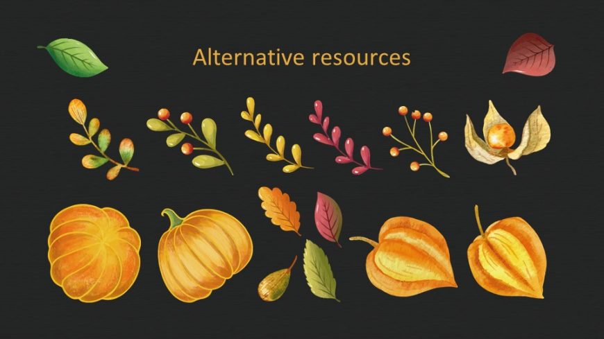 Black Thanksgiving Day PowerPoint Template
