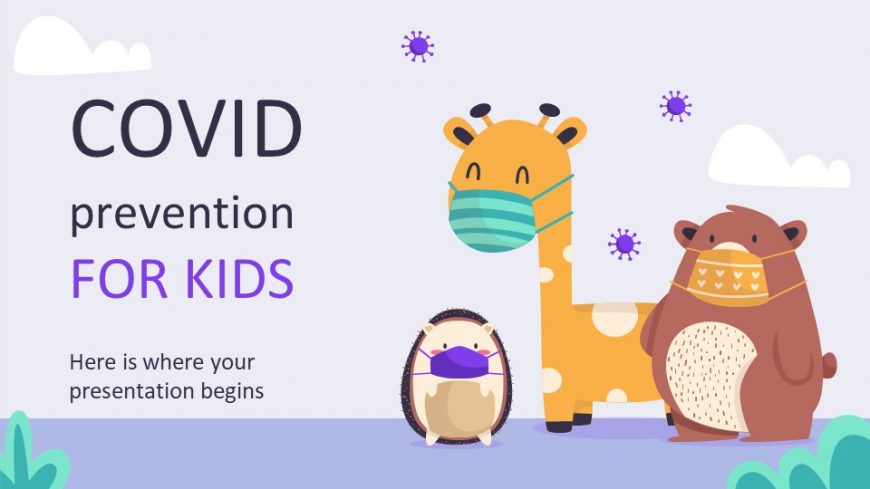 Covid Prevention for Kids PowerPoint Template