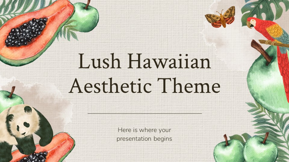 Lush Hawaiian Aesthetic Theme