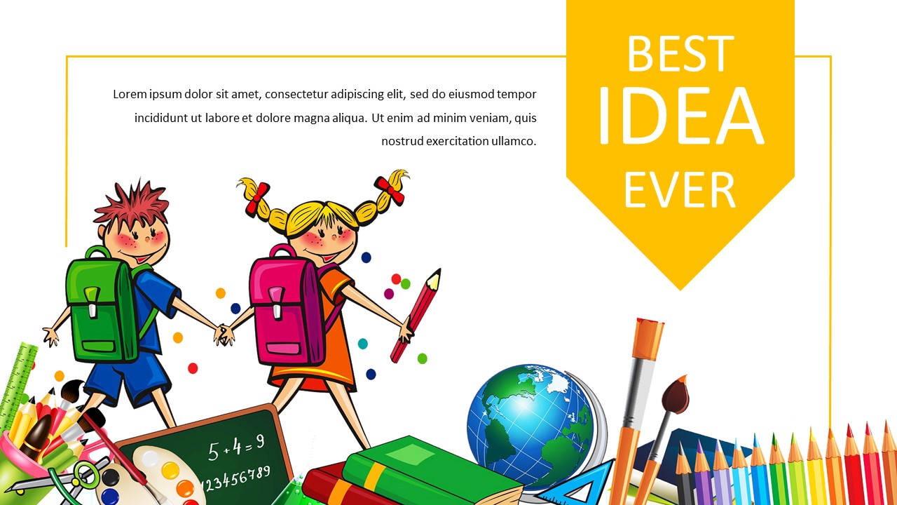 Back to School Yellow Cartoon5