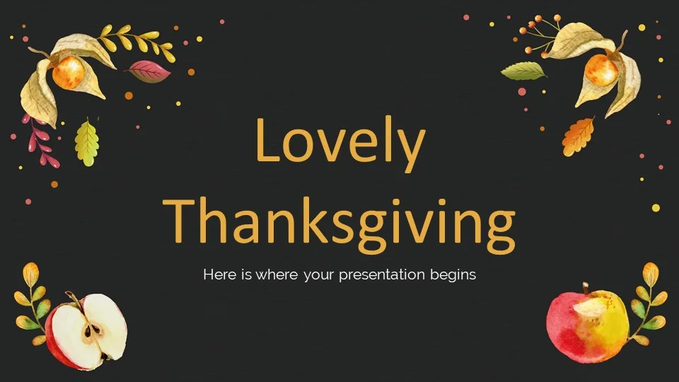 Black Thanksgiving Day PowerPoint Template1