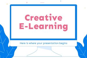 Blue E-Learning PowerPoint Template