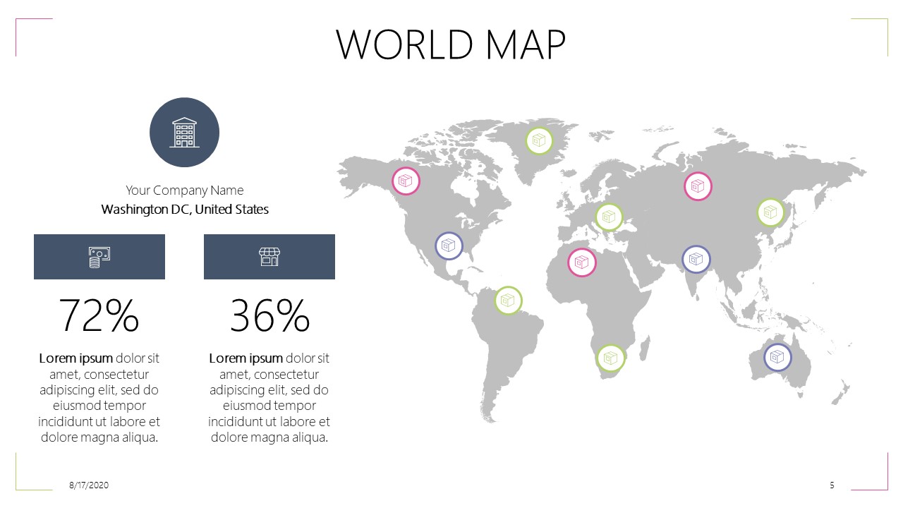 Colorful World Map Template5
