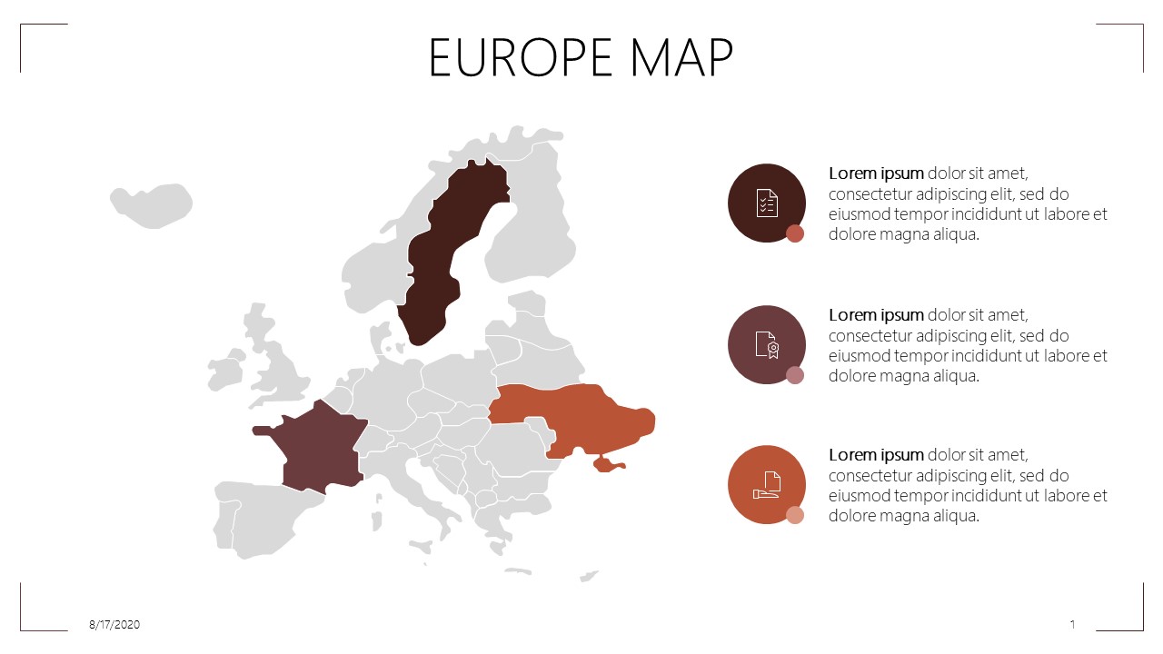 Europe Map Template1