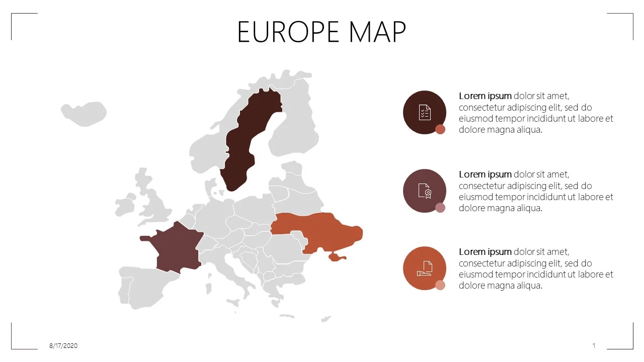 Europe Map Template1