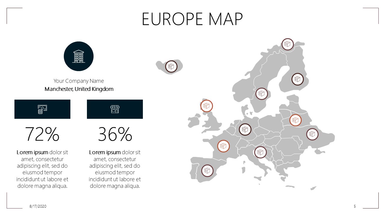 Europe Map Template5