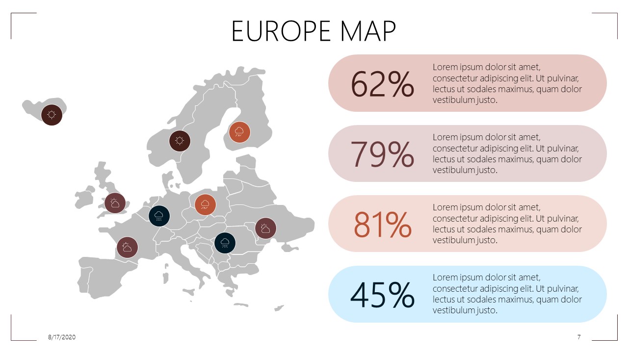 Europe Map Template7