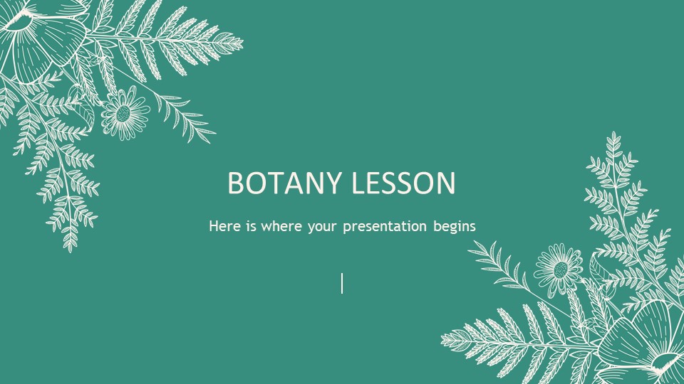 Green Botany Lesson PowerPoint Template1