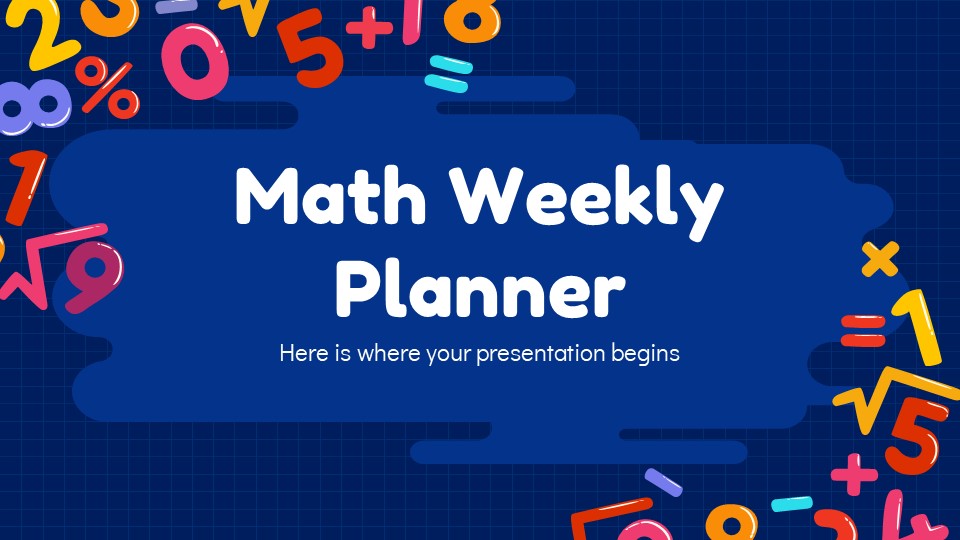 Math Weekly Lesson Plan PowerPoint Template1