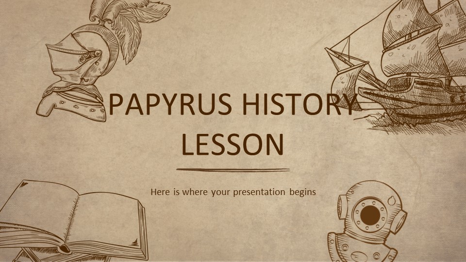 Papyrus History Lesson PowerPoint Template1