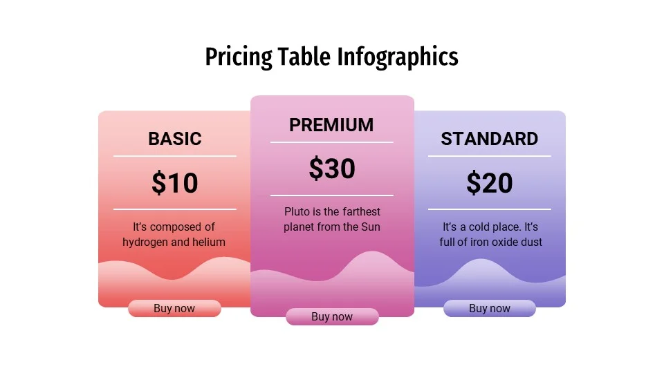 Pricing Table Infographics2