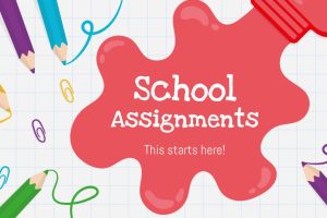 School Assignments PowerPoint Template