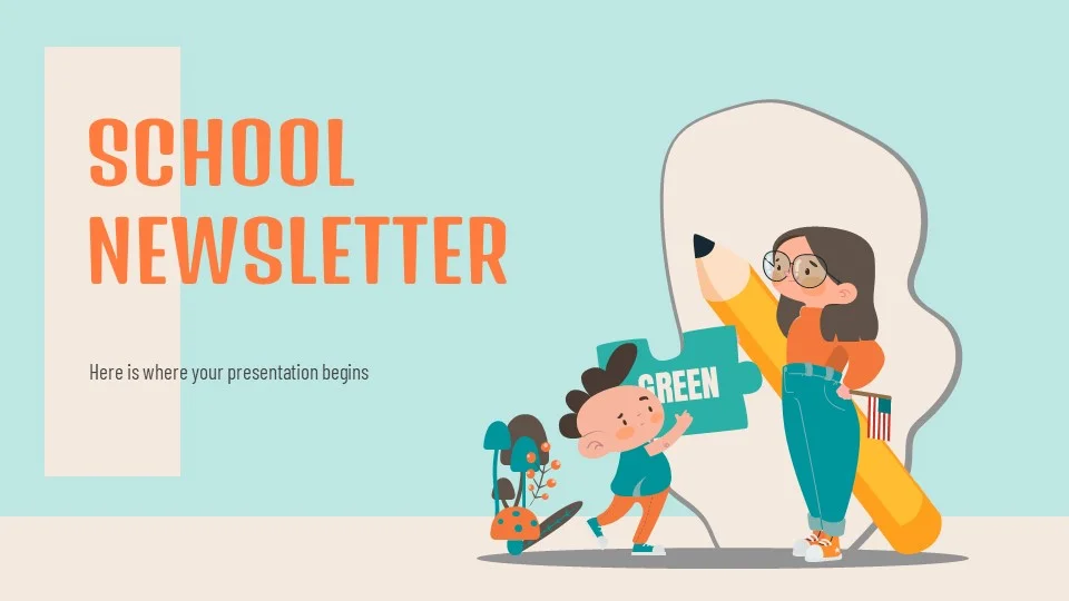 School Newsletter PowerPoint Template1