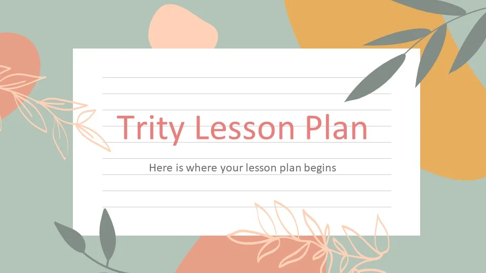 Trity Lesson Plan PowerPoint Template1