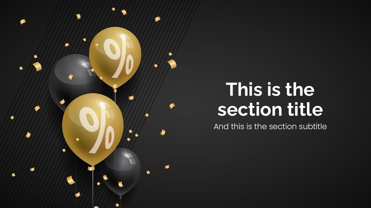 Black Friday Balloon PowerPoint Template 3