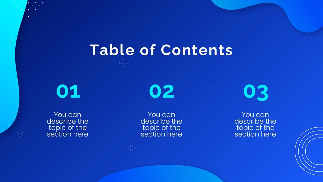 Blue Curves PowerPoint Template 2