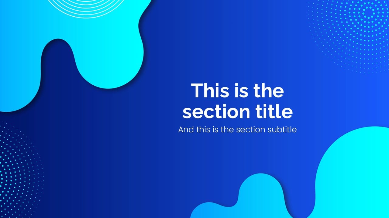 Blue Curves PowerPoint Template 3