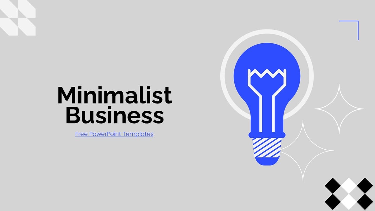 Blue Minimalist Business PowerPoint Template 1