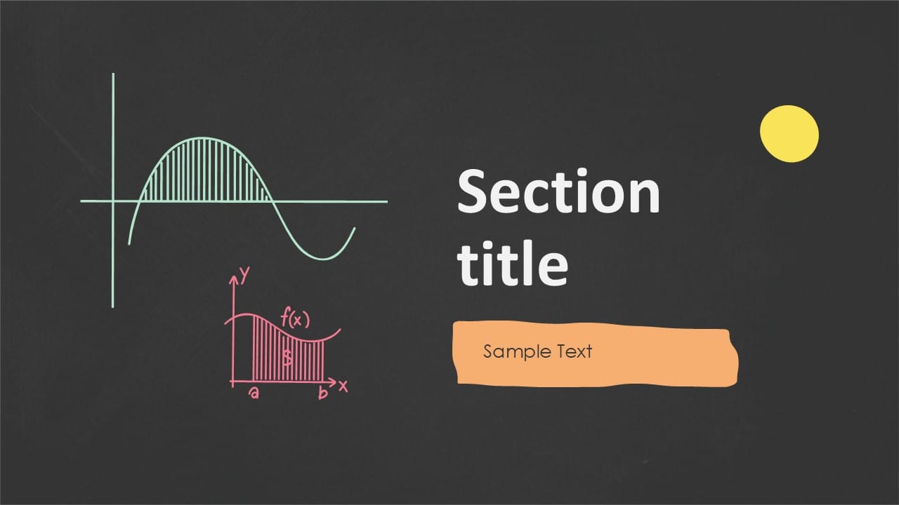 Chalkboard Math Lesson PowerPoint Template 2