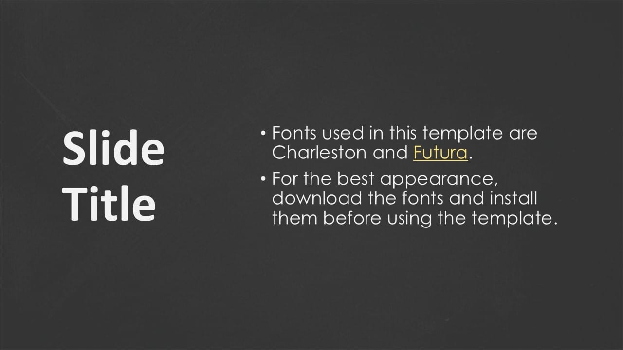 Chalkboard Math Lesson PowerPoint Template 4