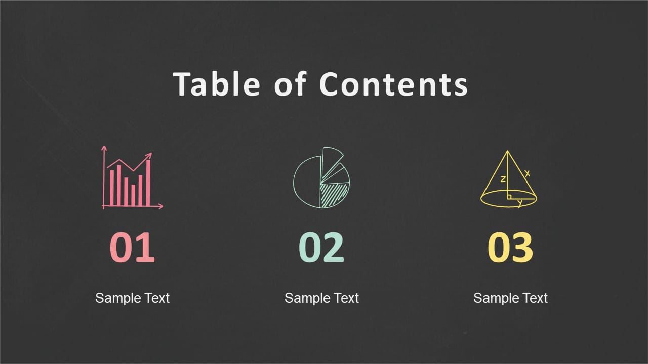 Chalkboard Math Lesson PowerPoint Template 5