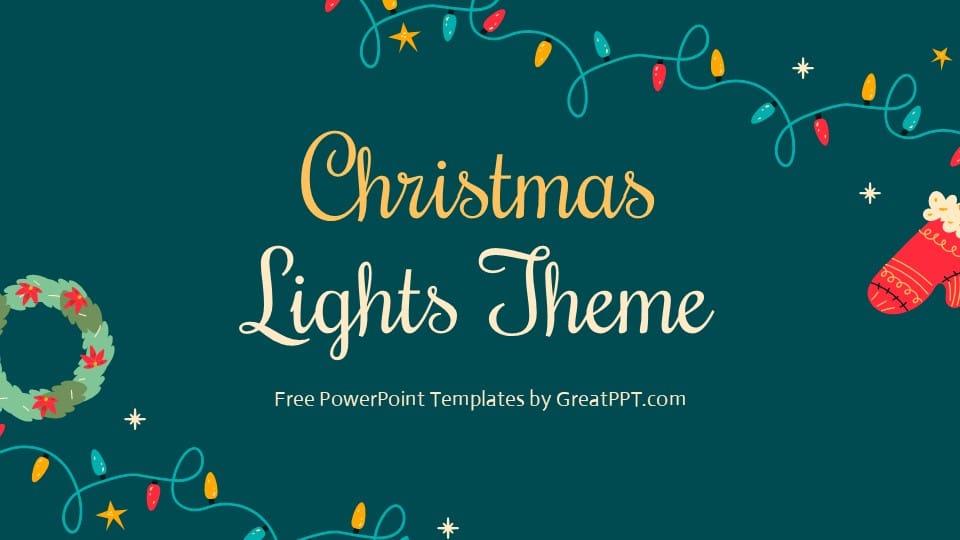 Free Christmas Lights Theme for PowerPoint 1