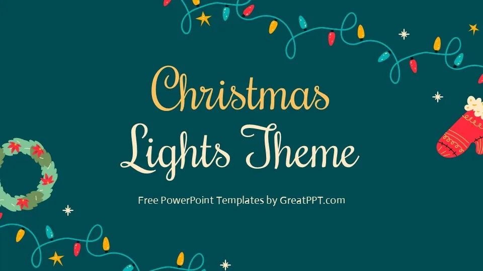 Free Christmas Lights Theme for PowerPoint 1