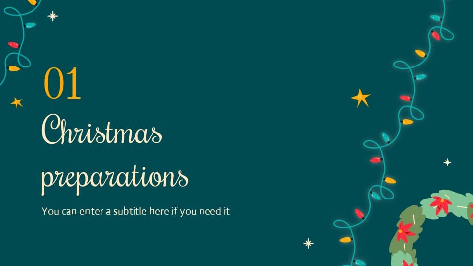 Free Christmas Lights Theme for PowerPoint 4