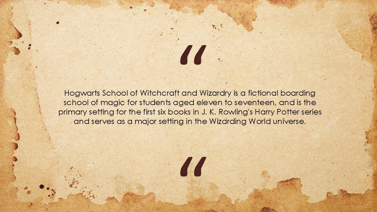 Hogwarts PowerPoint Template 4