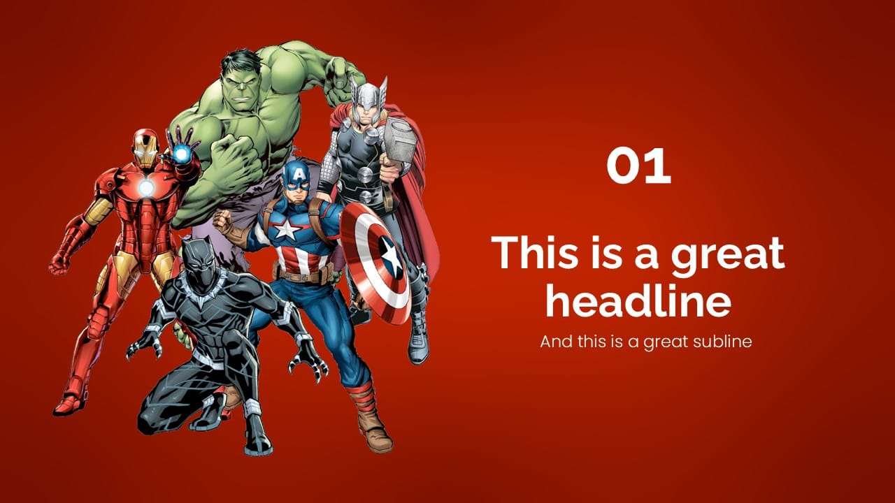 Marvel Heroes PowerPoint Template 4