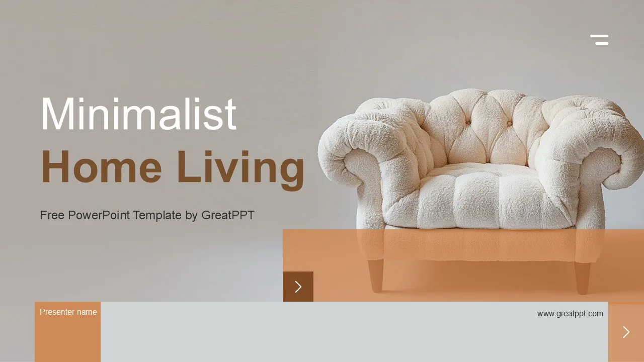 Minimalist Home Living PowerPoint Template 1