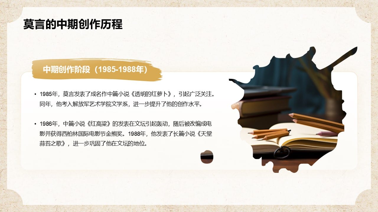 Mo Yan PowerPoint Template 10