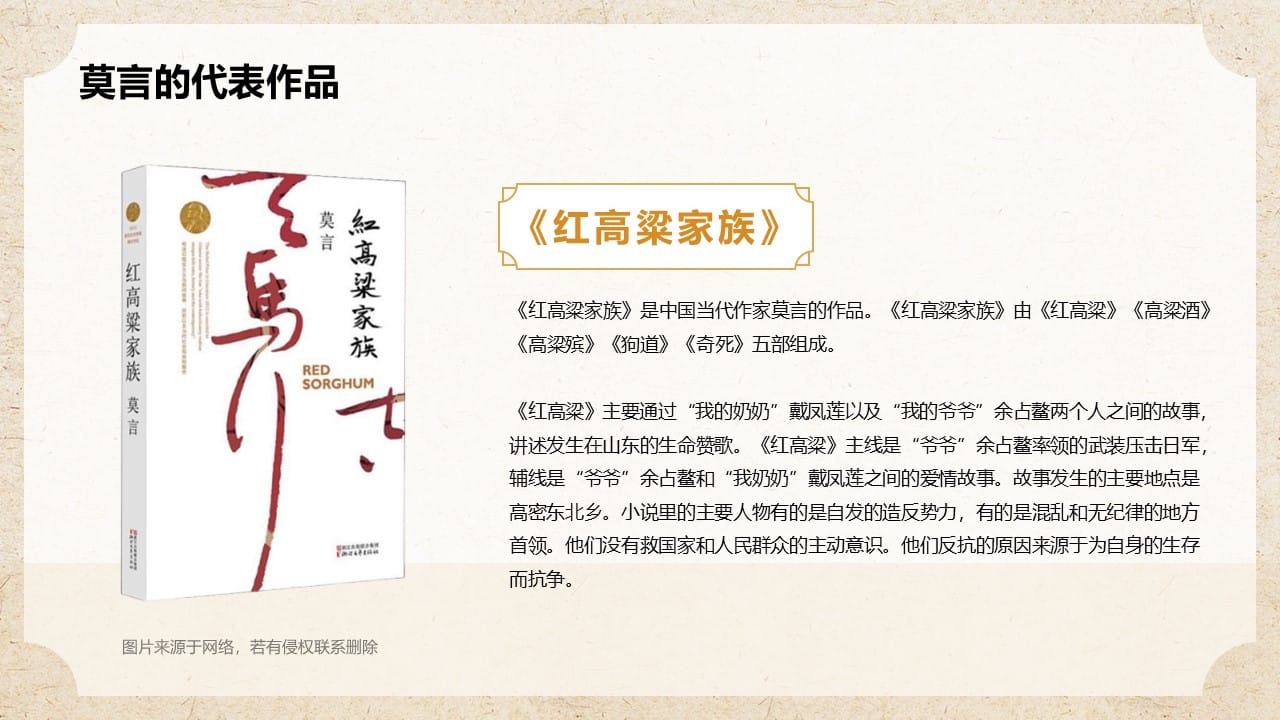 Mo Yan PowerPoint Template 15