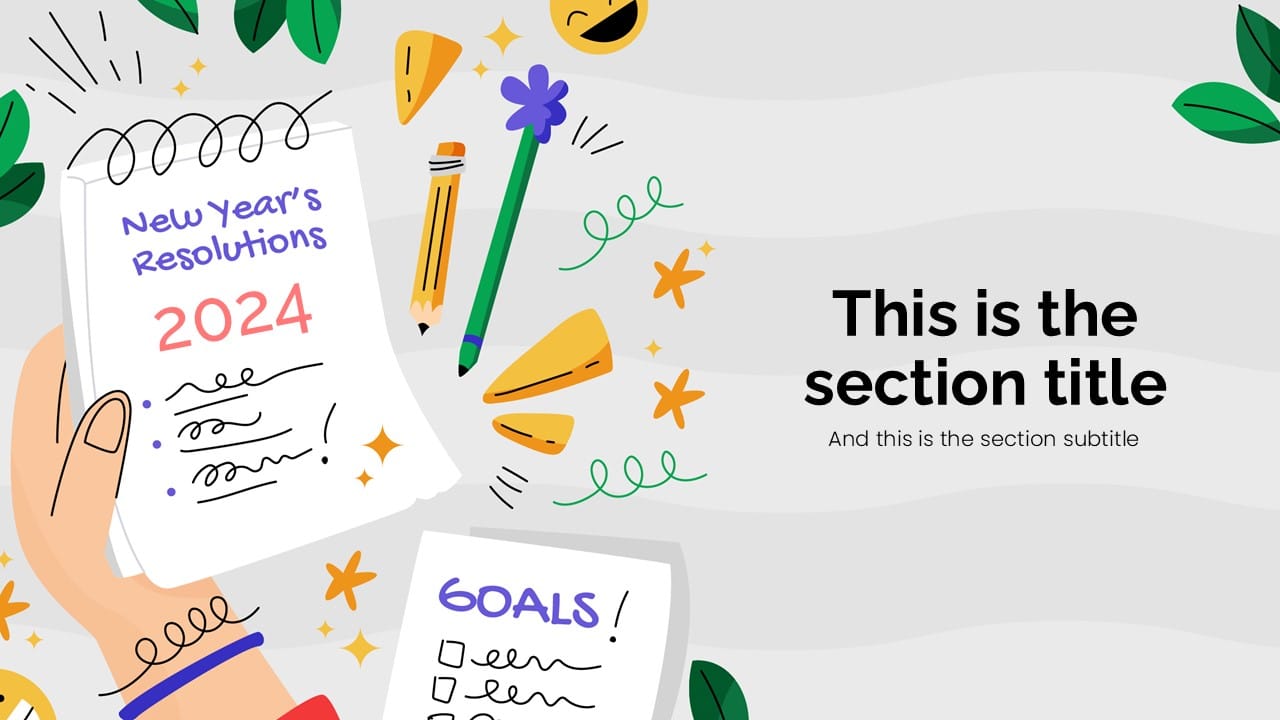 New Year Resolutions PowerPoint Template 3