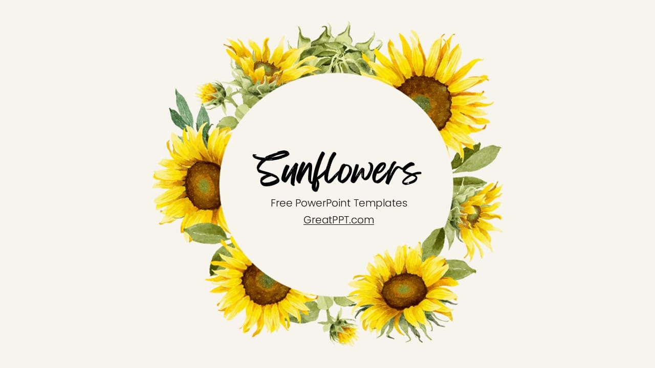 Sunflower PowerPoint Template 1