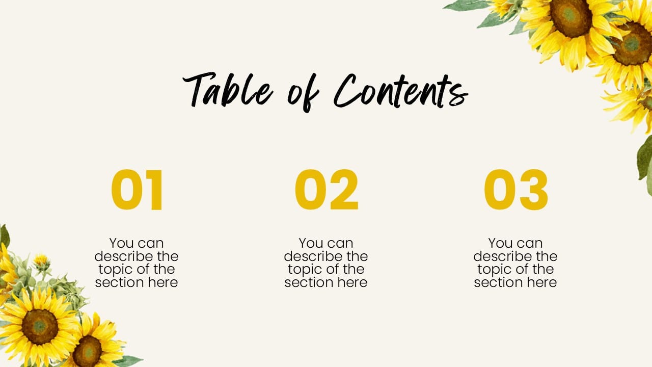 Sunflower PowerPoint Template 2