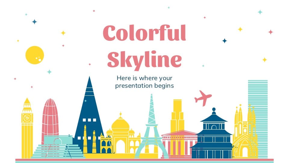Colorful Skyline PowerPoint Template 1