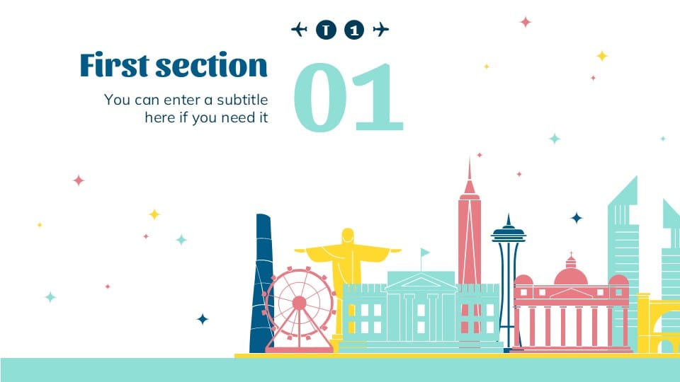 Colorful Skyline PowerPoint Template 6