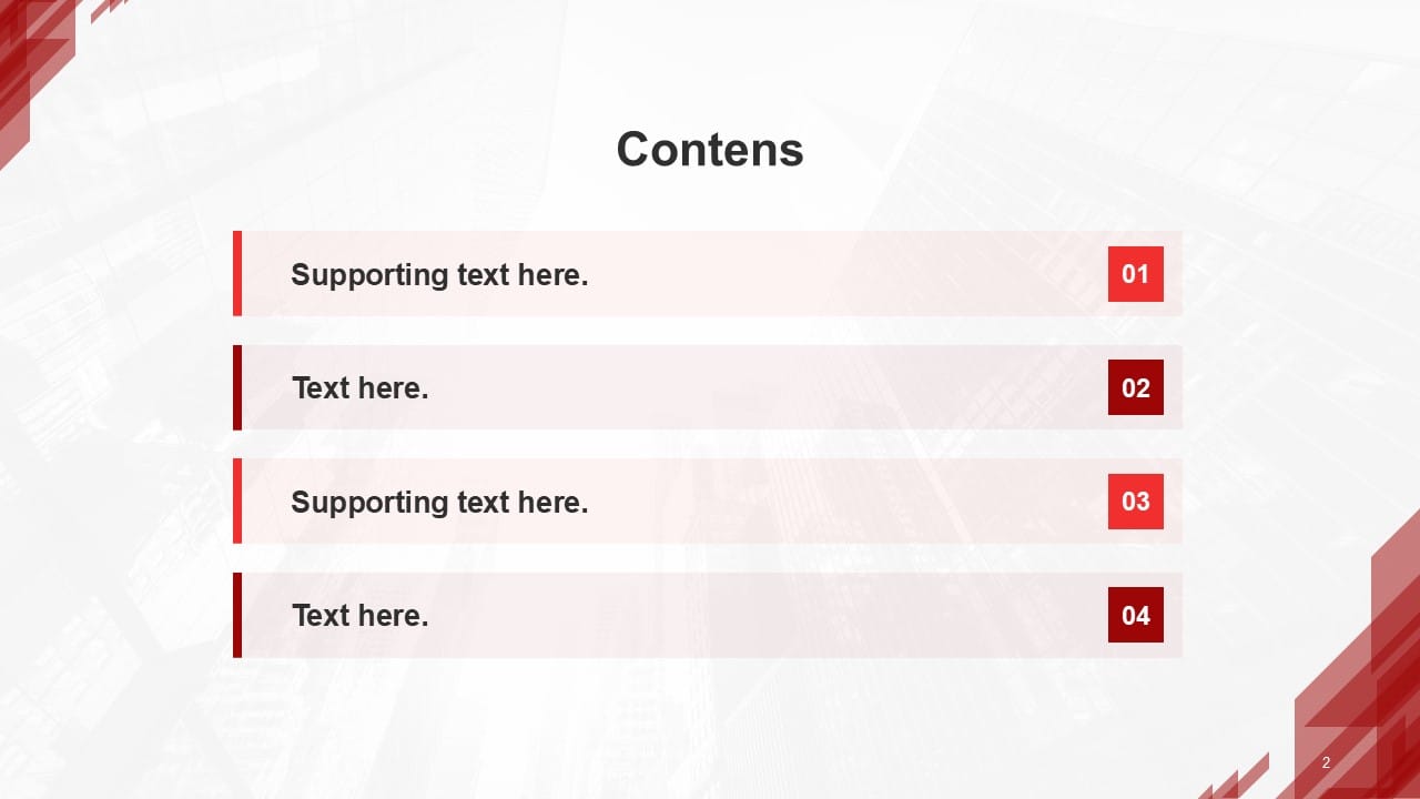 Red Academic Report PowerPoint Template 2
