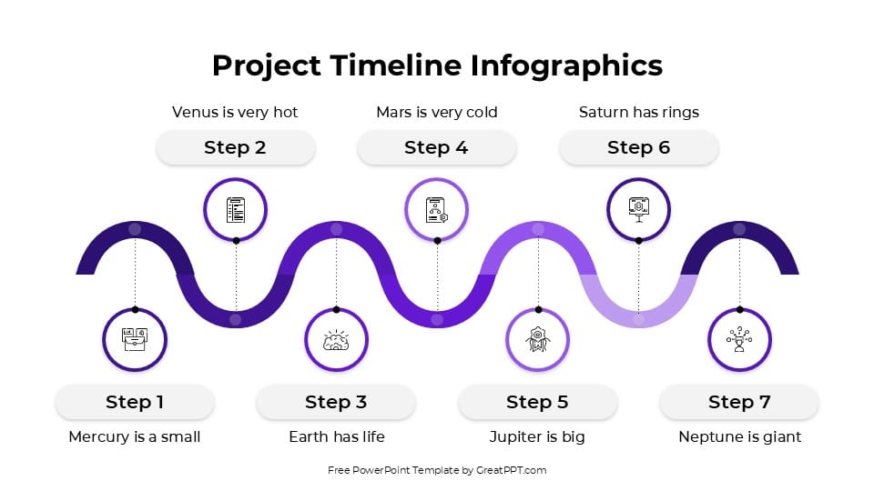 Aesthetic Project Timeline Infographics for PowerPoint 7