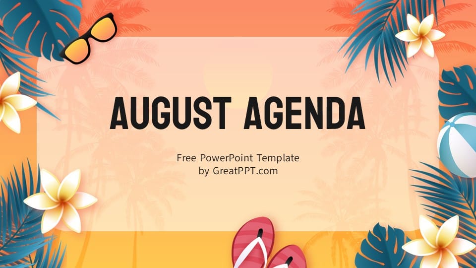 August Agenda PowerPoint Template 1