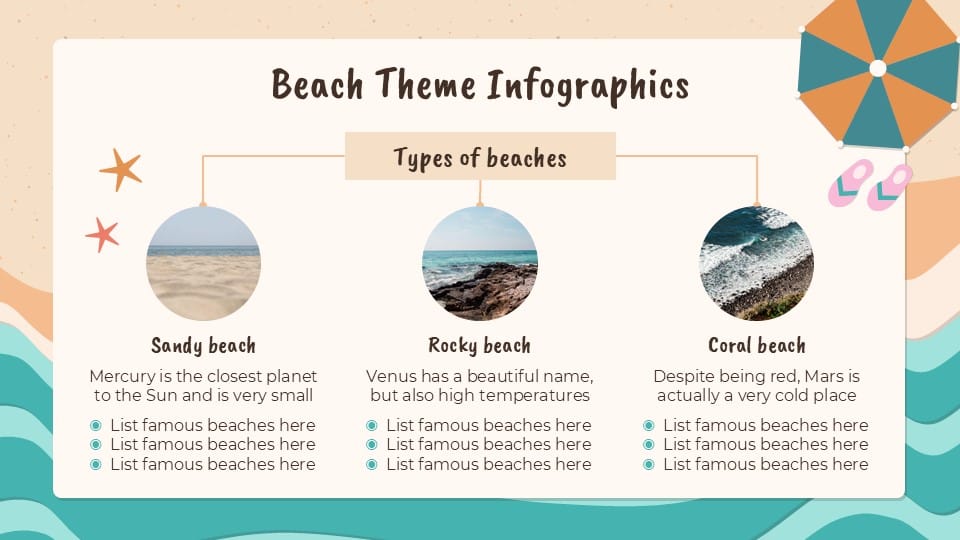 Beach Theme Infographics 3