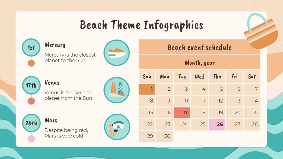 Beach Theme Infographics 8