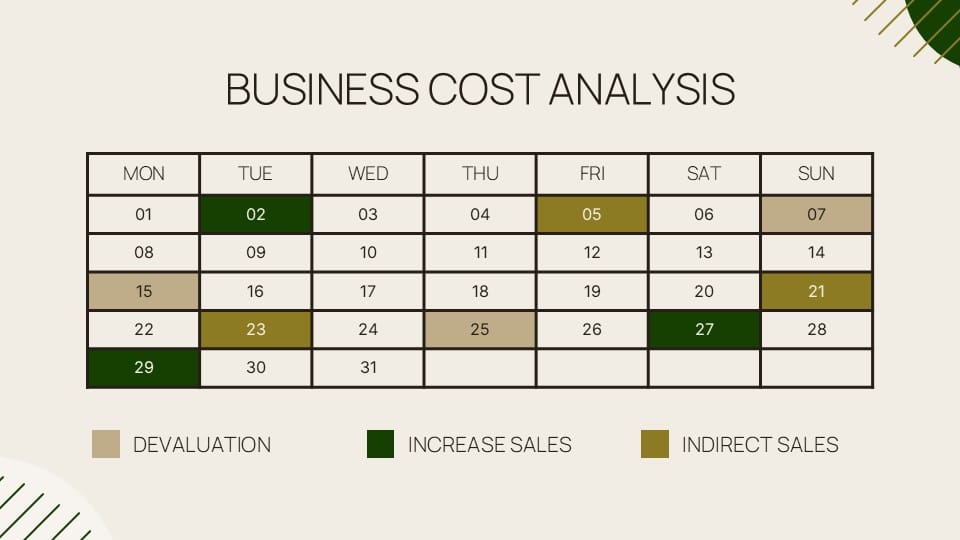 Business Cost Analysis Infographics 11