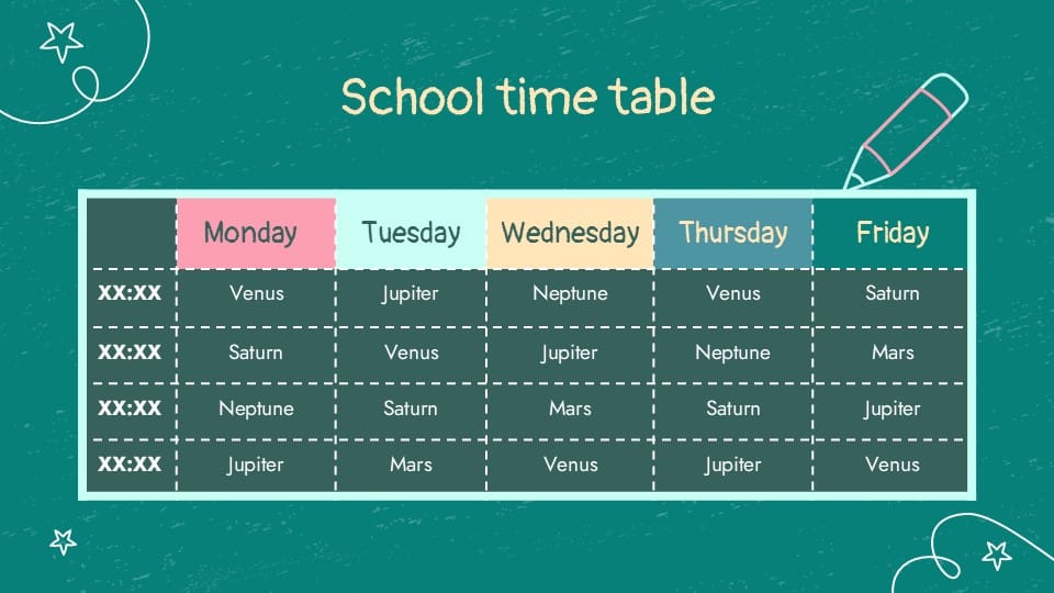 Chalkboard Background PowerPoint Template for Elementary 28