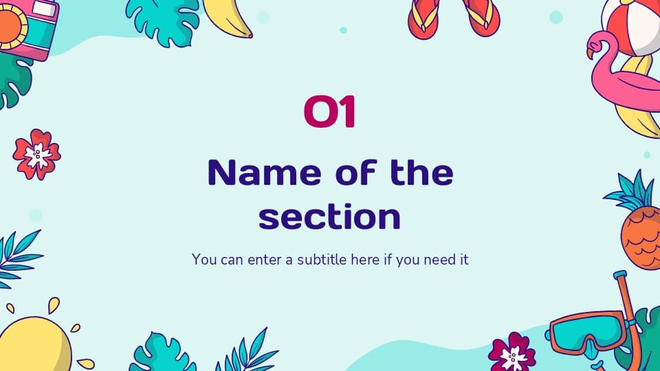 Colorful Summer PowerPoint Template 4