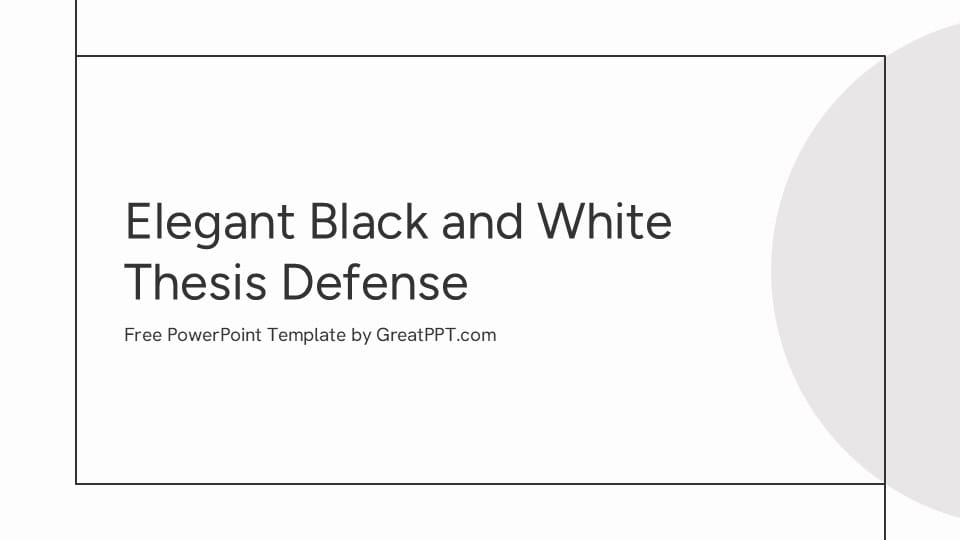 Elegant Black White Thesis Defense 1