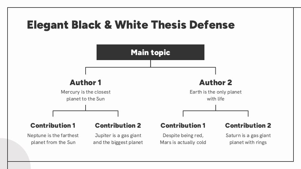 Elegant Black White Thesis Defense Infographics 4
